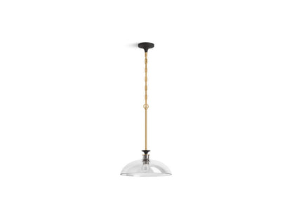 KOHLER K-31771-PE01-BML Tone 15" pendant - Black with Brass Trim