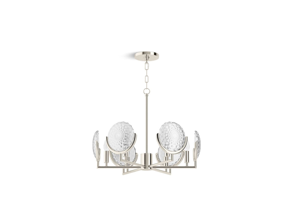 KOHLER K-29381-CH06B-SNL Arendela 22" Chandelier In Polished Nickel