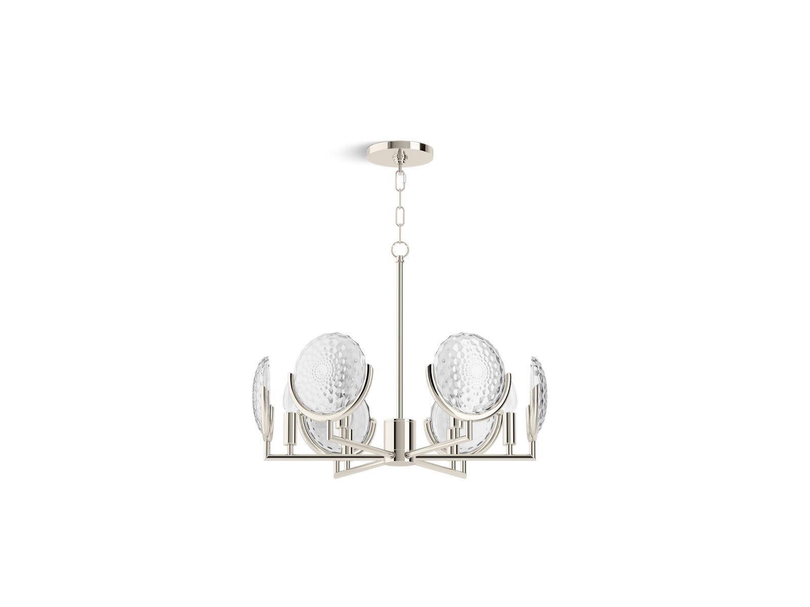 KOHLER K-29381-CH06B-SNL Arendela 22" Chandelier In Polished Nickel