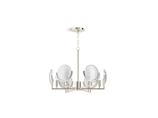 KOHLER K-29381-CH06B-SNL Arendela 22" Chandelier In Polished Nickel