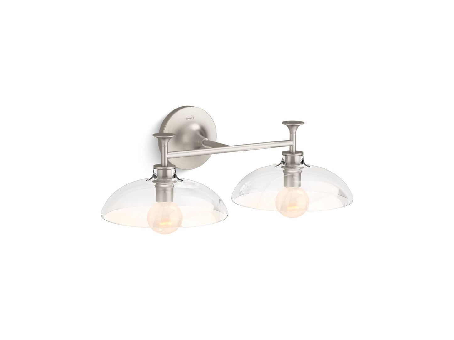 KOHLER K-31769-SC02-BNL Tone Two-Light Sconce In Brushed Nickel