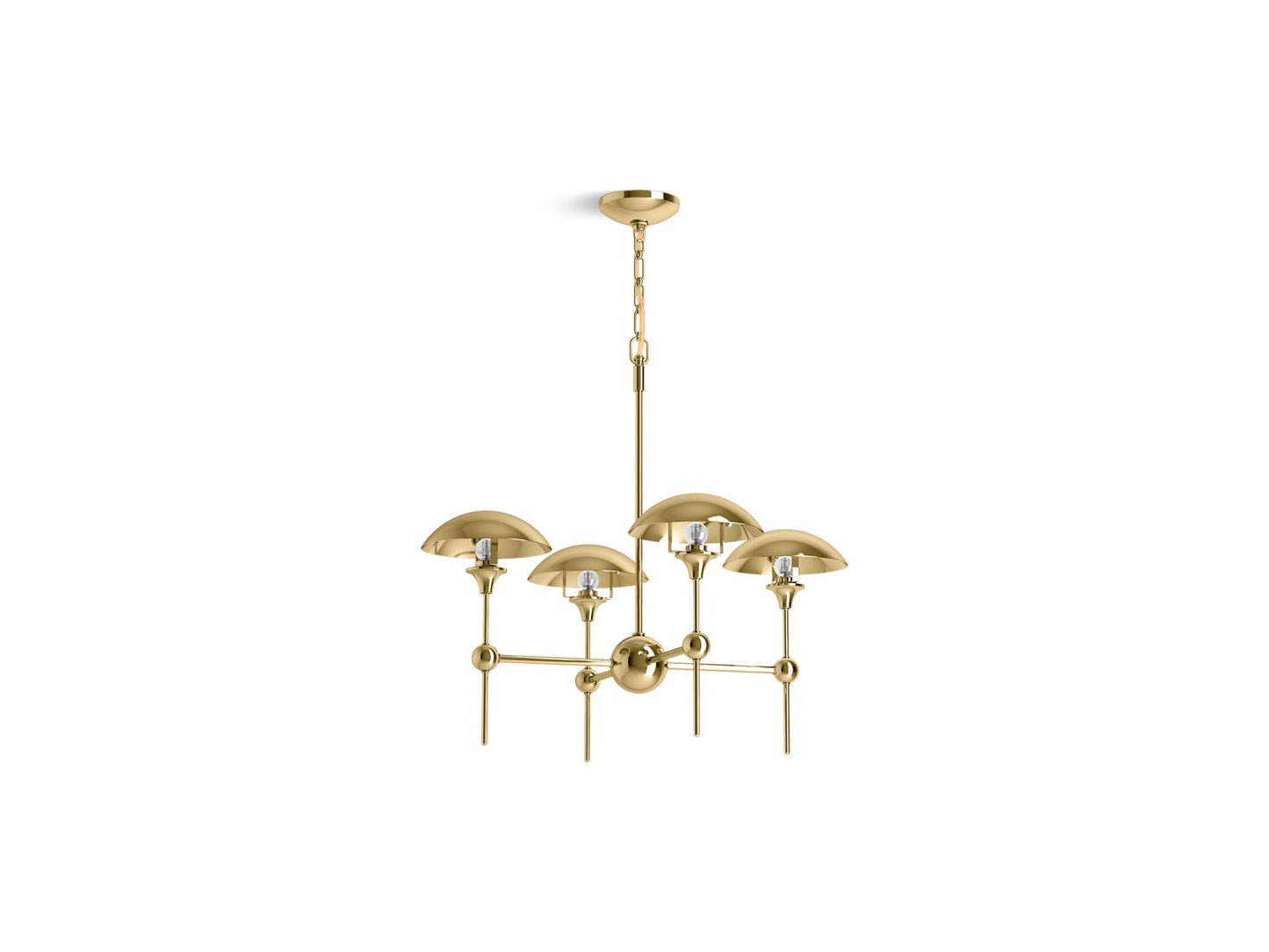 KOHLER K-27950-CH04-2PL Vorleigh 30" Chandelier In Polished Brass