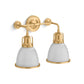 KOHLER K-32282-SC02-2GL Hauksbee Two-Light Bell Sconce In Brushed Moderne Brass