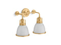 KOHLER K-32282-SC02-2GL Hauksbee Two-Light Bell Sconce In Brushed Moderne Brass
