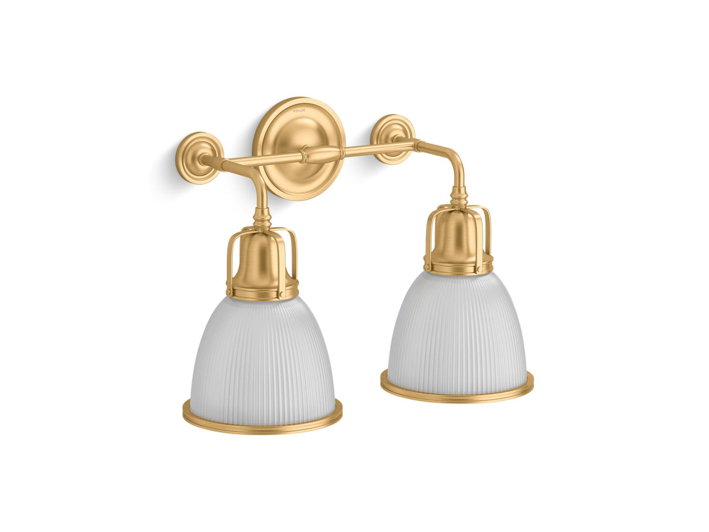 KOHLER K-32282-SC02-2GL Hauksbee Two-Light Bell Sconce In Brushed Moderne Brass