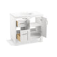 KOHLER K-31244-ASB-0 Quo 36" Bathroom Vanity Cabinet With Sink And Quartz Top In White