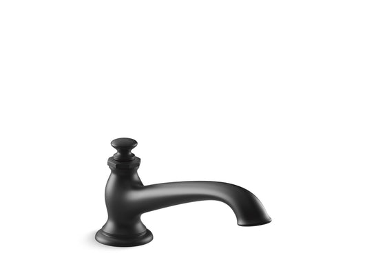 KOHLER K-72777-BL Artifacts Deck-Mount Bath Spout With Flare Design In Matte Black