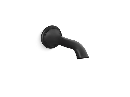 KOHLER K-72791-BL Artifacts Wall-Mount Bath Spout With Flare Design In Matte Black