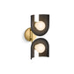 KOHLER K-31783-SC02-BML Jabot Two-Light Sconce In Black with Brass Trim