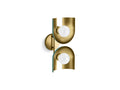 KOHLER K-31783-SC02-6GL Jabot Two-Light Sconce - Jade W/Brushed Moderne Brass Accents