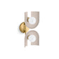 KOHLER K-31783-SC02-SLG Jabot Two-Light Sconce In Biscuit Satin with Brushed Moderne Brass