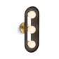 KOHLER K-31784-SC03-BML Jabot Three-Light Sconce In Black with Brass Trim