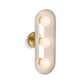 KOHLER K-31784-SC03-SLG Jabot Three-Light Sconce In Biscuit Satin with Brushed Moderne Brass