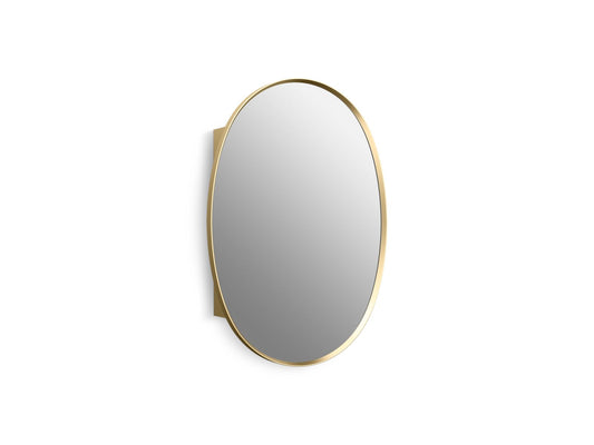 KOHLER K-35571-BGL Verdera 24" X 34" Oval Framed Medicine Cabinet In Moderne Brushed Gold