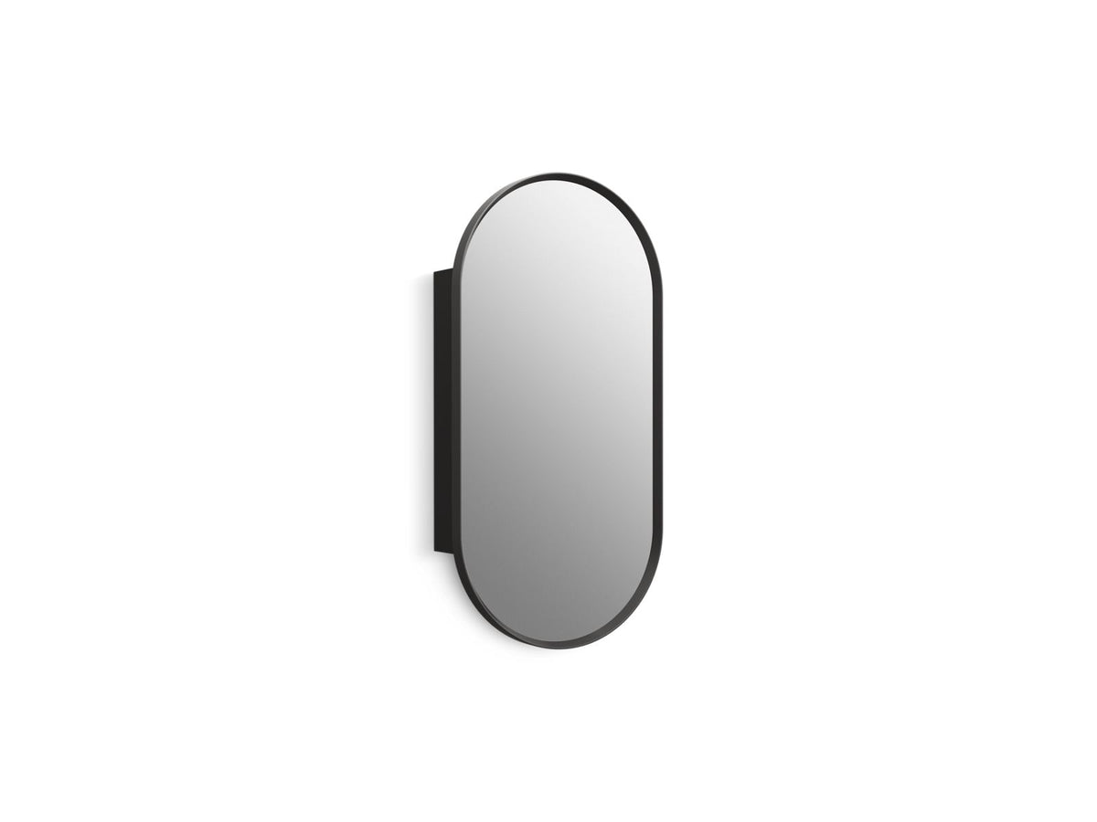 KOHLER K-35573-BLL Verdera 15" X 30" Capsule Framed Medicine Cabinet - Matte Black