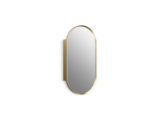 KOHLER K-35573-BGL Verdera 15" X 30" Capsule Framed Medicine Cabinet In Moderne Brushed Gold