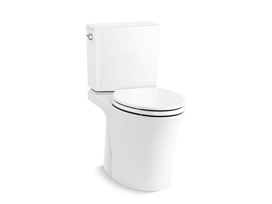 KOHLER K-28161-0 Veil Two-Piece Elongated Toilet With Skirted Trapway 1.28 GPF In White