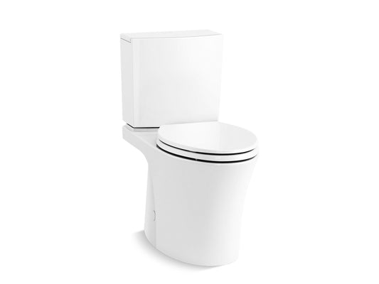 KOHLER K-28161-RA-0 Veil Two-Piece Elongated Toilet With Skirted Trapway 1.28 GPF In White