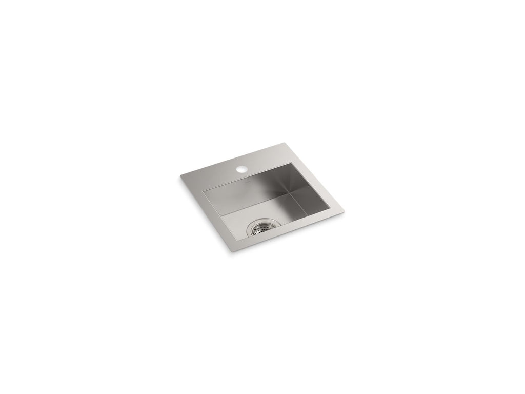 KOHLER K-32027-1-NA Vault 15" Top-/Undermount Single-Bowl Bar Sink - Stainless Steel