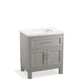 KOHLER K-28380-ASB-1WT Quo 30" Bathroom Vanity Cabinet With Sink And Quartz Top In Mohair Grey