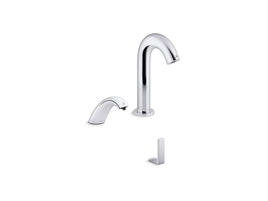 KOHLER K-181029-BB1-CP Oblo Curve Touchless Lavatory Faucet And Soap Dispenser With Kinesis Sensor Technology, Ac-Powered, 0.5 Gpm In Polished Chrome