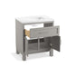 KOHLER K-28380-ASB-1WT Quo 30" Bathroom Vanity Cabinet With Sink And Quartz Top In Mohair Grey