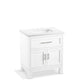 KOHLER K-28380-ASB-0 Quo 30" Bathroom Vanity Cabinet With Sink And Quartz Top In White