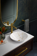 KOHLER K-28039-AUR-0 Aureus 16-3/4" Round Vessel Bathroom Sink, No Overflow - White
