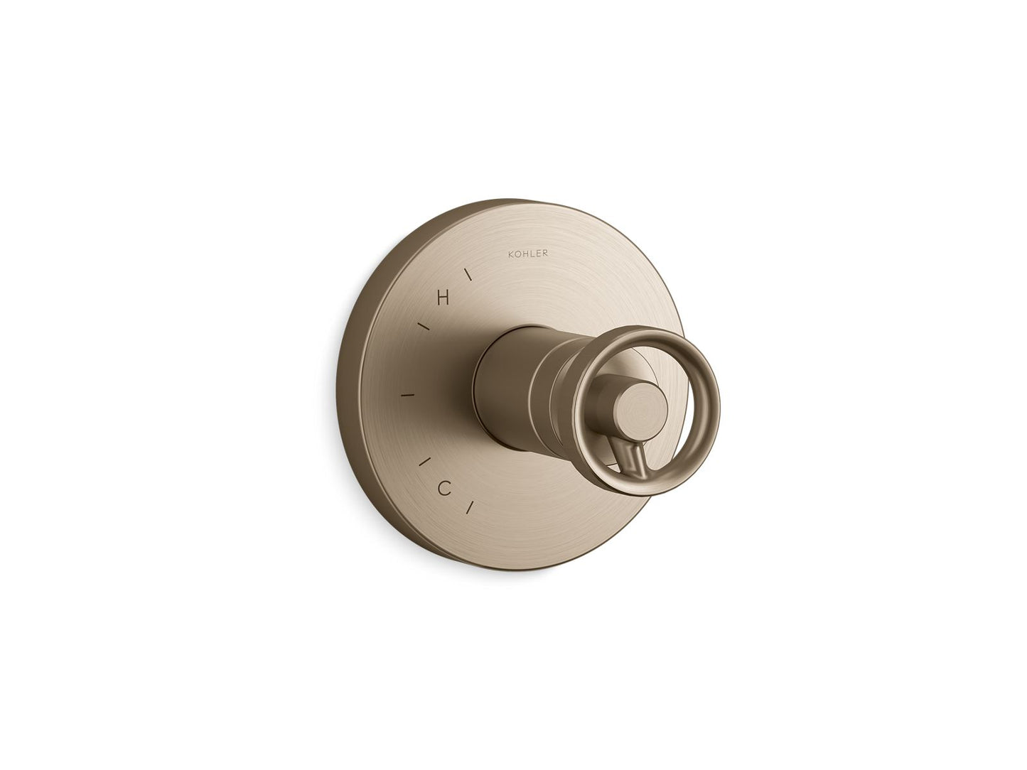 KOHLER K-TS78015-9-BV Components Rite-Temp Valve Trim With Industrial Handle In Vibrant Brushed Bronze