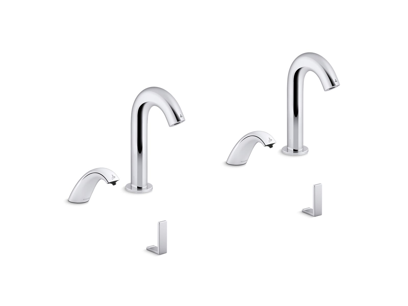 KOHLER K-181030-BB1-2MB Oblo Curve Touchless Lavatory Faucets And Soap Dispensers For Constellation Lavatory System, 0.5 Gpm - Vibrant Brushed Moderne Brass