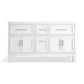 KOHLER K-31246-ASB-0 Quo 60" Bathroom Vanity Cabinet With Sinks And Quartz Top In White