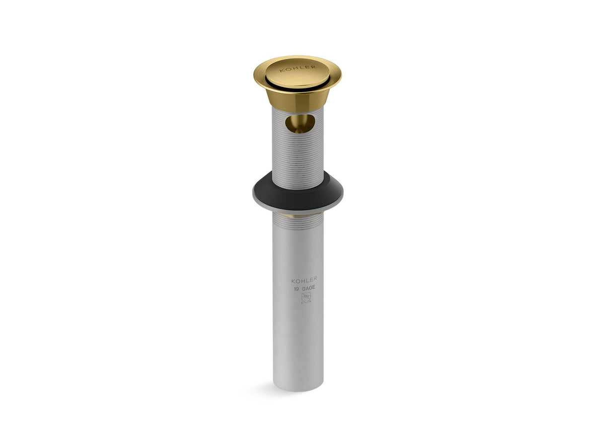 KOHLER K-25322-2MB Clicker Drain With Overflow - Vibrant Brushed Moderne Brass
