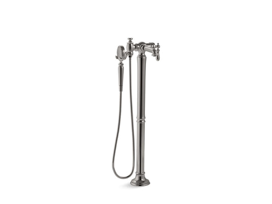 KOHLER K-T72790-9M-TT Artifacts Floor-Mount Bath Filler Trim With Handshower In Vibrant Titanium