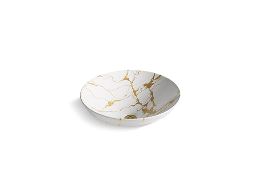 KOHLER K-28039-AUR-0 Aureus 16-3/4" round vessel bathroom sink, no overflow - White