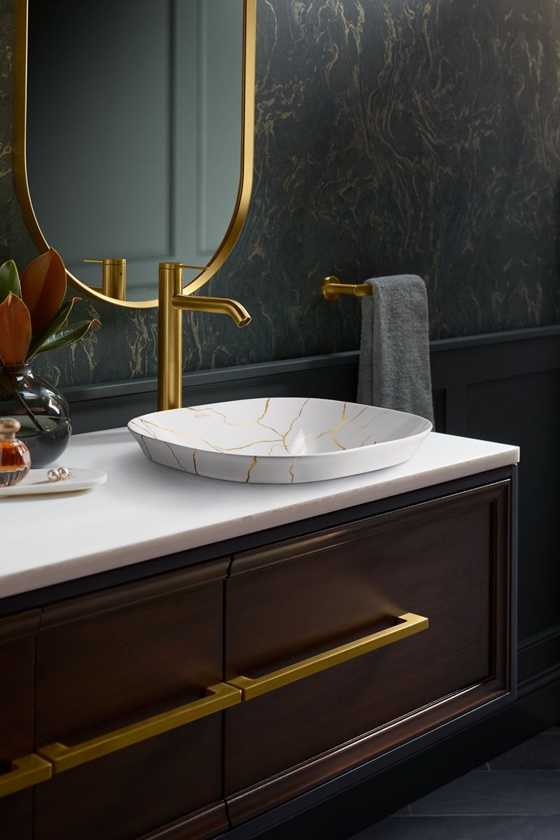 KOHLER K-28038-AUR-0 Aureus 16-3/4" Square Vessel Bathroom Sink, No Overflow - White