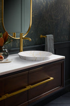 KOHLER K-28039-AUR-0 Aureus 16-3/4" Round Vessel Bathroom Sink, No Overflow - White