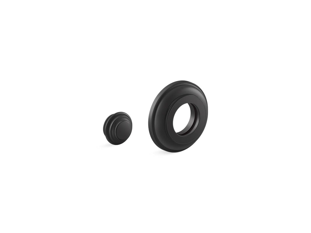 KOHLER K-76334-BL Shower Arm Trim Kit, Traditional - Matte Black