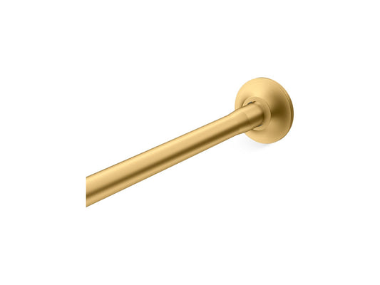 KOHLER K-9350-2MB Expanse Curved Shower Rod - Transitional Design In Vibrant Brushed Moderne Brass