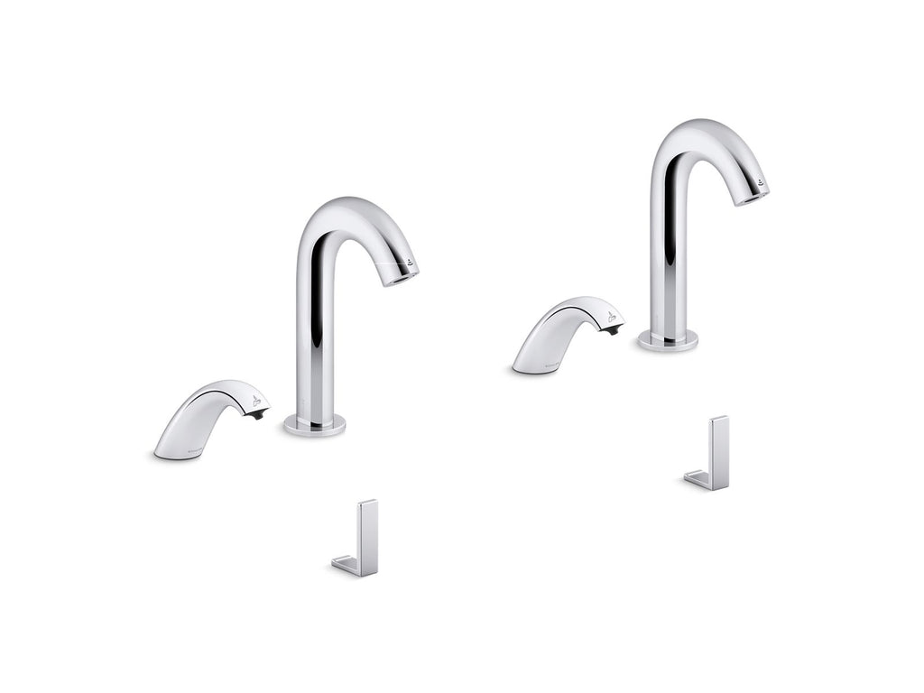 KOHLER K-181032-BB1-CP Oblo Curve Touchless Lavatory Faucets And Soap Dispensers For Constellation Lavatory System, 0.5 Gpm - Polished Chrome