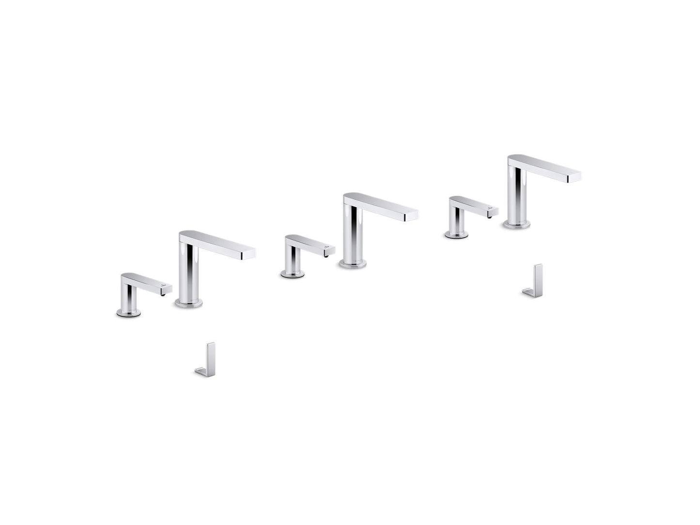 KOHLER K-181031-BC1-CP Composed Touchless Lavatory Faucets And Soap Dispensers With Kinesis Sensor Technology, Ac-Powered, 0.5 Gpm In Polished Chrome