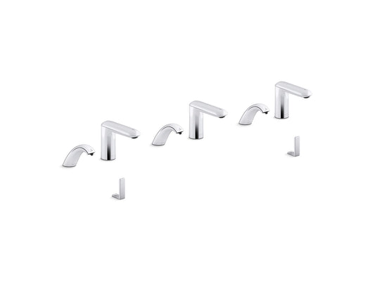 KOHLER K-181033-BK1-CP Kumin Curve Touchless Lavatory Faucets And Soap Dispensers With Kinesis Sensor Technology, Ac-Powered, 0.5 Gpm In Polished Chrome