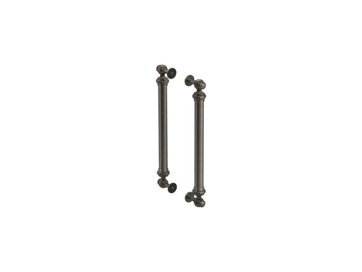 KOHLER K-701728-2BZ Artifacts 16-7/16" Back-To-Back Shower Door Handles - Oil-Rubbed Bronze