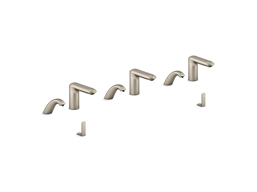 KOHLER K-181033-BK1-BN Kumin Curve Touchless Lavatory Faucets And Soap Dispensers For Constellation Lavatory System, 0.5 Gpm - Vibrant Brushed Nickel