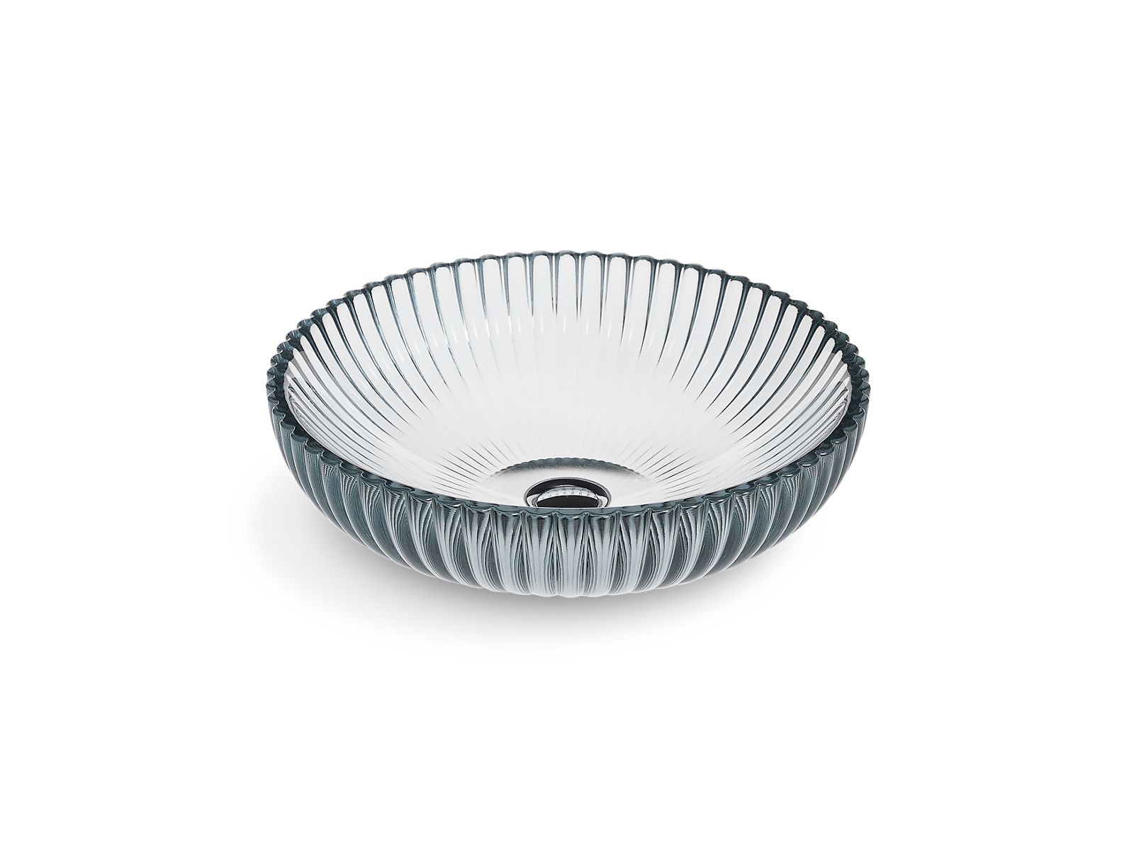 KOHLER K-28824-B11 Salute 15" Round Vessel Bathroom Sink, No Overflow - Ice