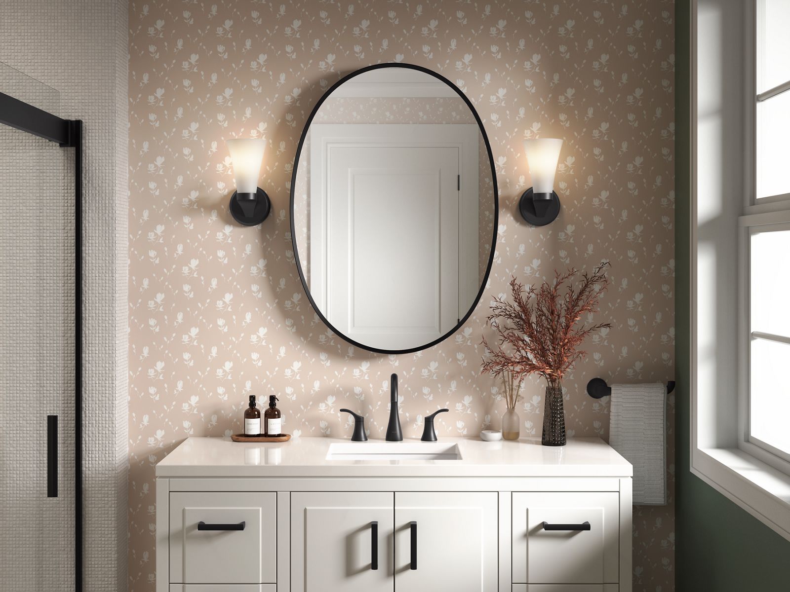 KOHLER K-26846-SC01-BLL Simplice One-Light Sconce - Matte Black