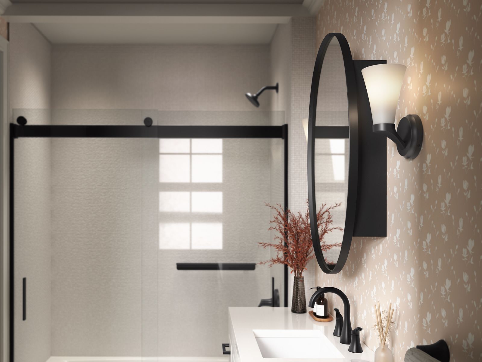 KOHLER K-26846-SC01-BLL Simplice One-Light Sconce - Matte Black