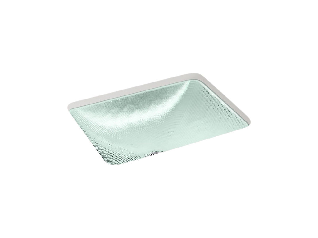KOHLER K-28823-TG2 Yepsen 20" Rectangular Undermount Bathroom Sink, No Overflow - Translucent Dew