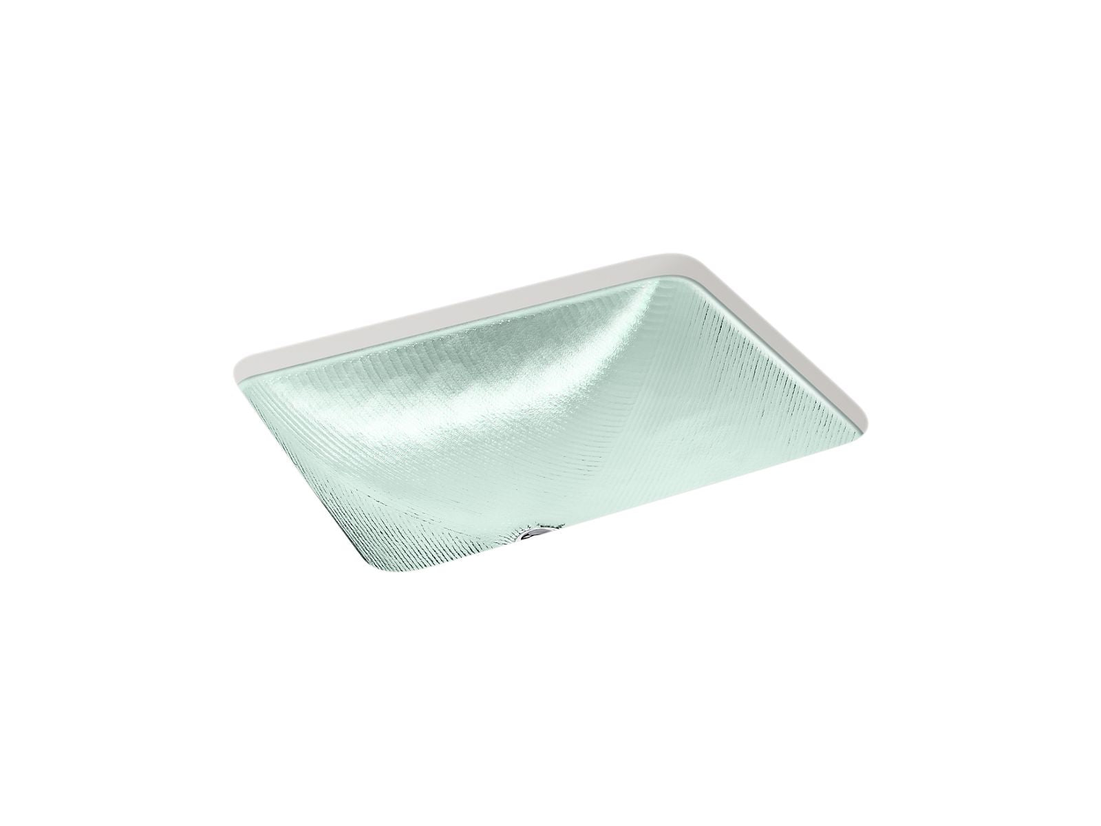 KOHLER K-28823-TG2 Yepsen 20" rectangular undermount bathroom sink, no overflow - Translucent Dew