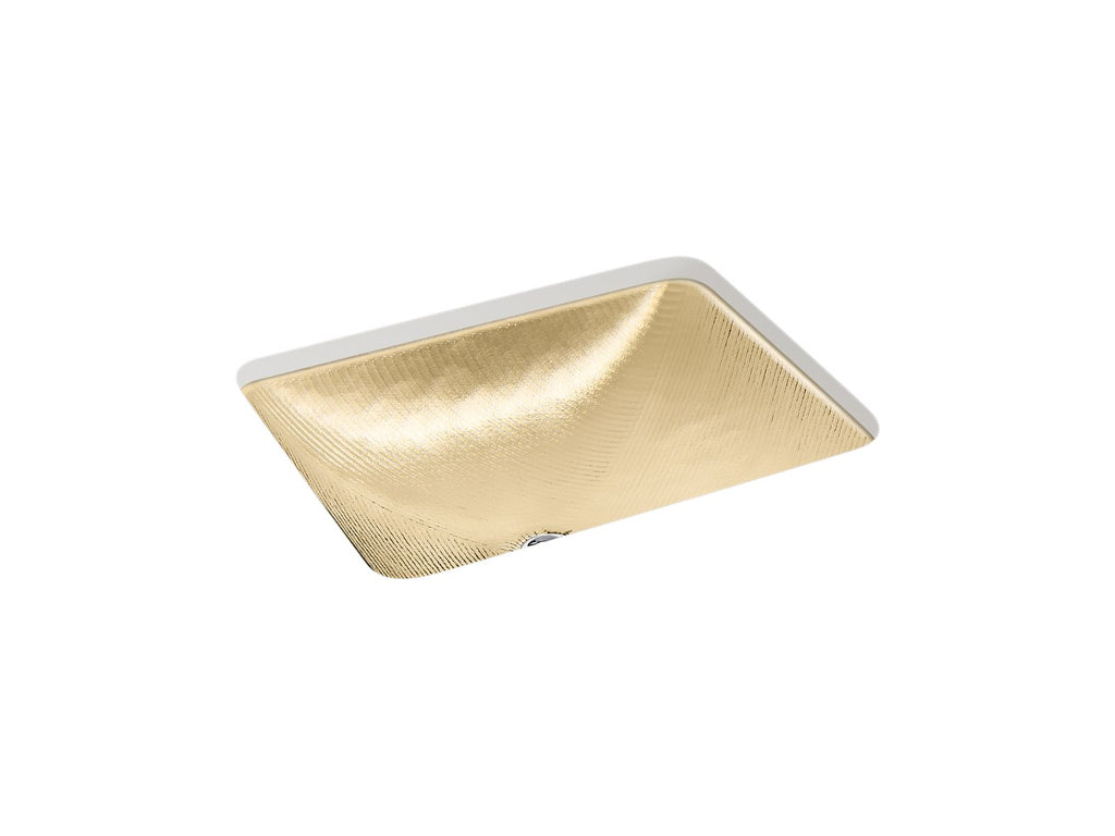 KOHLER K-28823-TG7 Yepsen 20" Rectangular Undermount Bathroom Sink, No Overflow - Translucent Sandalwood
