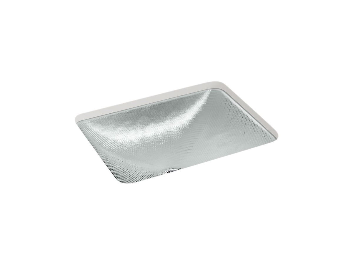 KOHLER K-28823-TG8 Yepsen 20" Rectangular Undermount Bathroom Sink, No Overflow - Translucent Stone